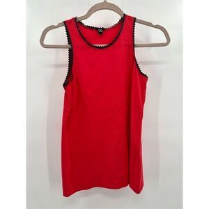 J. Crew tank with leatheresque trim